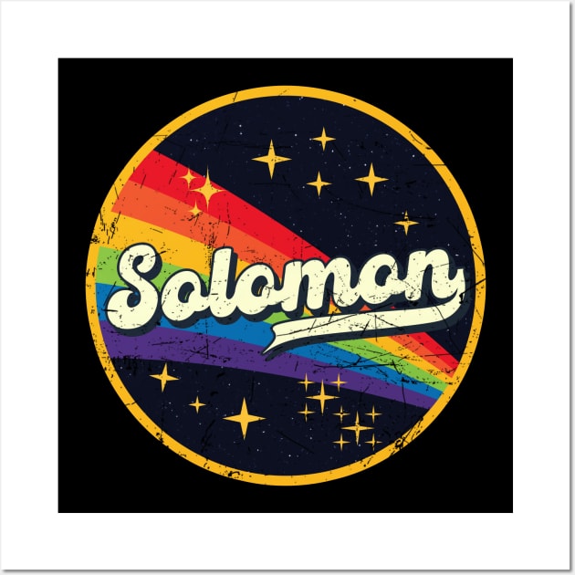 Solomon // Rainbow In Space Vintage Grunge-Style Wall Art by LMW Art